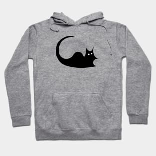 Black cat forms the word Cat Hoodie